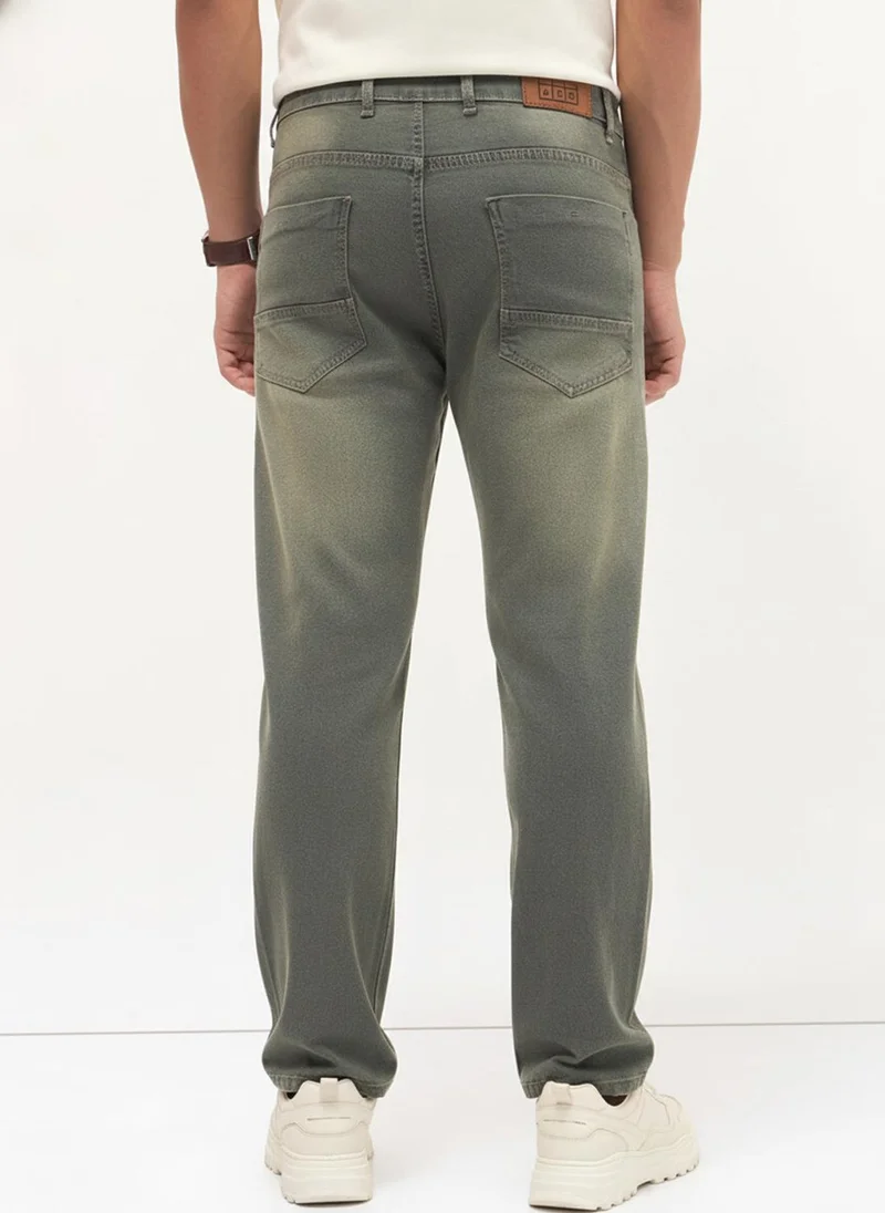 Urbano Fashion  Urbano Fashion Men's Grey Regular Fit Heavy Washed Denim Jeans Stretchable for Men | Best Price UAE